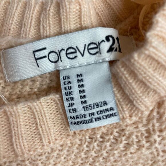FOREVER 21 Women’s Pink/Peach Pullover Sweater Size Medium - Picture 6 of 9